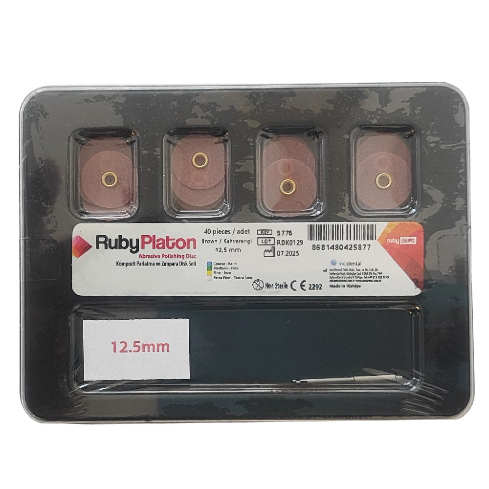 Ruby Polishing Disc 12.5mm_Extra Coarse Brown 40pc-01
